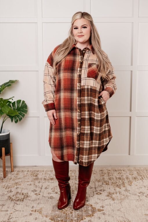 Cabin Fever Flannel Plaid Oversized Shacket Ave Shops