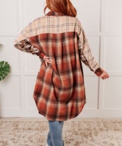 Cabin Fever Flannel Plaid Oversized Shacket Ave Shops